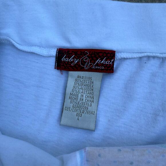 Vintage Y2K 90s Baby Phat White Strapless Tube Top Kangaroo Pocket Retro Hip Hop - Picture 3 of 7